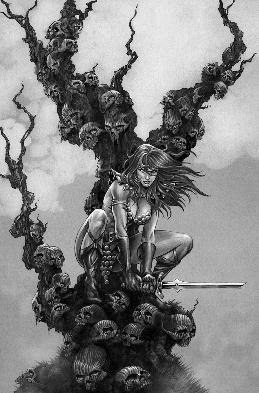 Red Sonja She-Devil With A Sword #5 Cover M Incentive Mike Rooth Black & White Virgin Cover