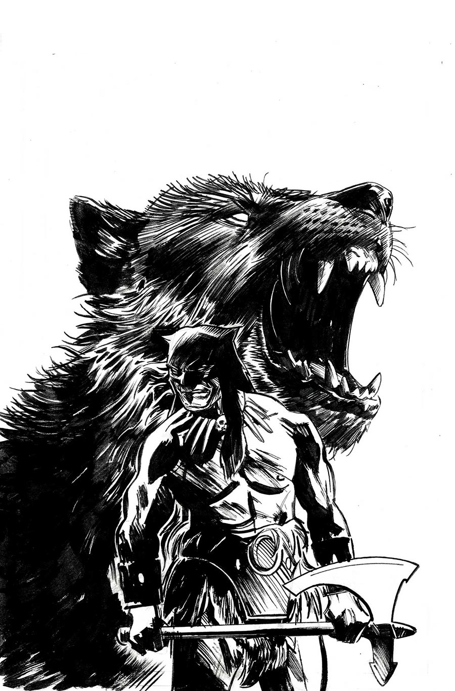 Fire And Ice Darkwolf #3 Cover M Incentive Fernando Proietti Line Art Virgin Cover