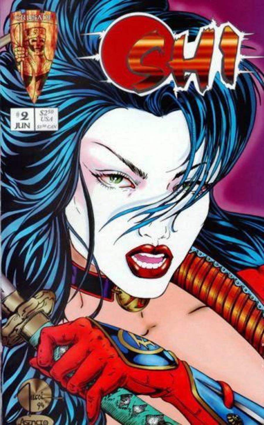 Shi The Way Of The Warrior #2 Cover H Regular Billy Tucci Cover Signed By Billy Tucci And Nelson Asencio With COA