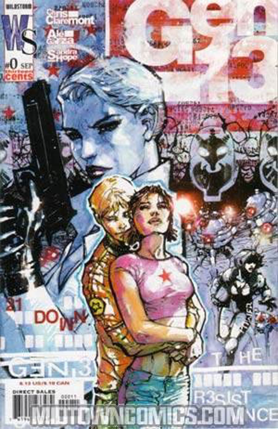Gen 13 Vol 3 #0 Cover C Jim Lee Cover Signed By Christ Claremont With COA