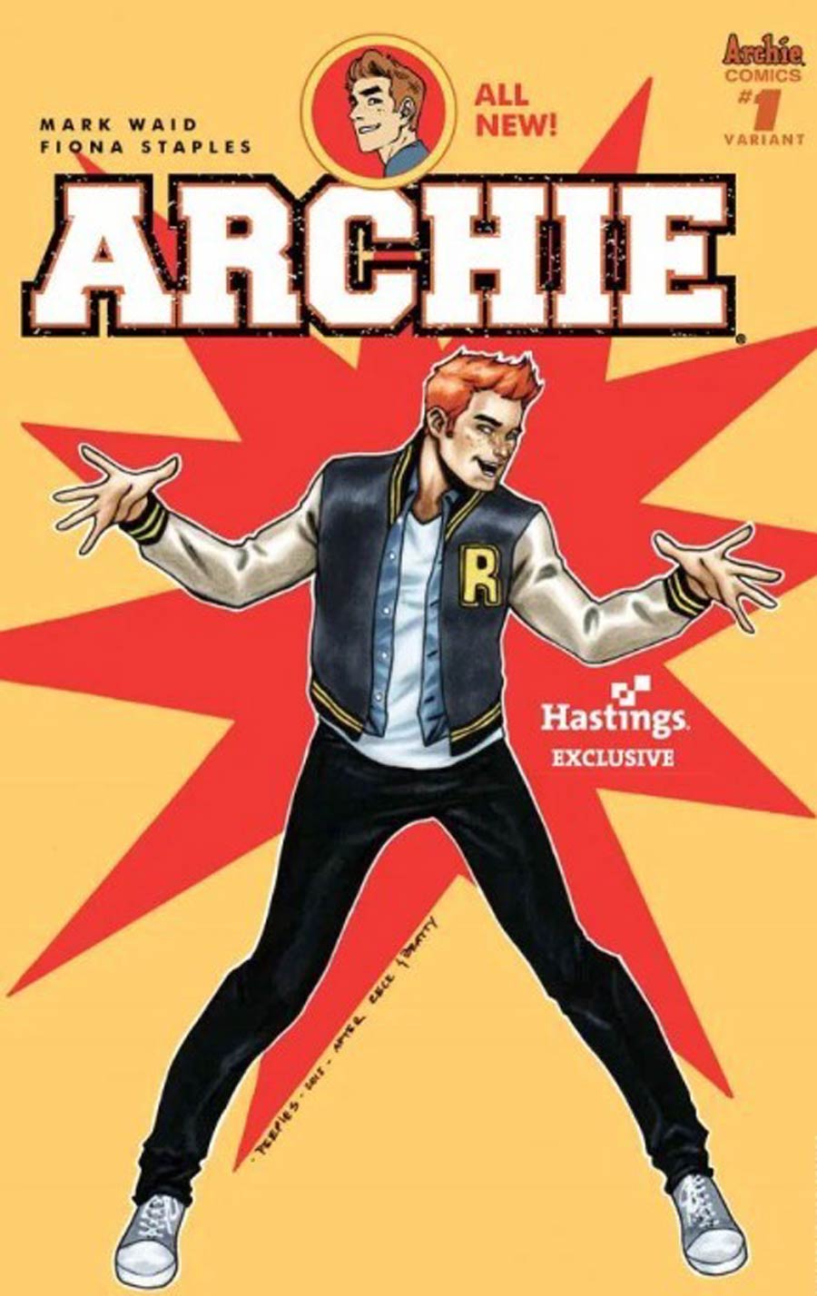 Archie Vol 2 #1 Cover Z-Q Hastings Exclusive Variant Cover