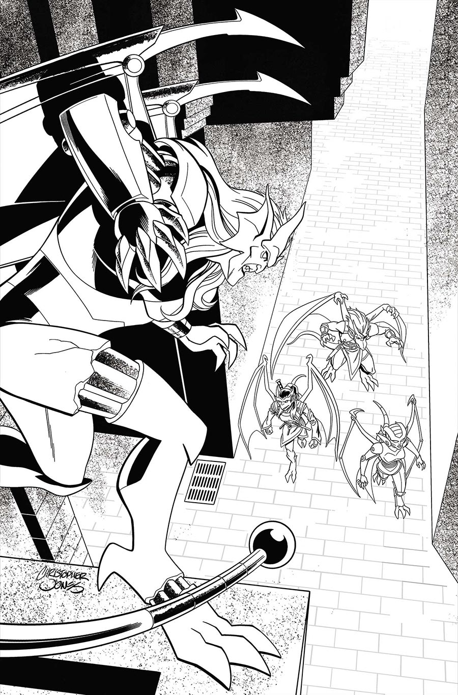 Gargoyles Vol 4 #2 Cover K Incentive Christopher Jones Line Art Virgin Cover