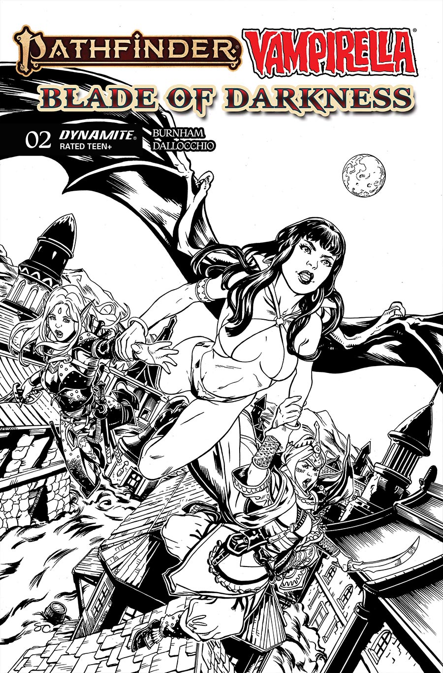 Pathfinder Vampirella Blade Of Darkness #2 Cover F Incentive Steven Cummings Line Art Cover