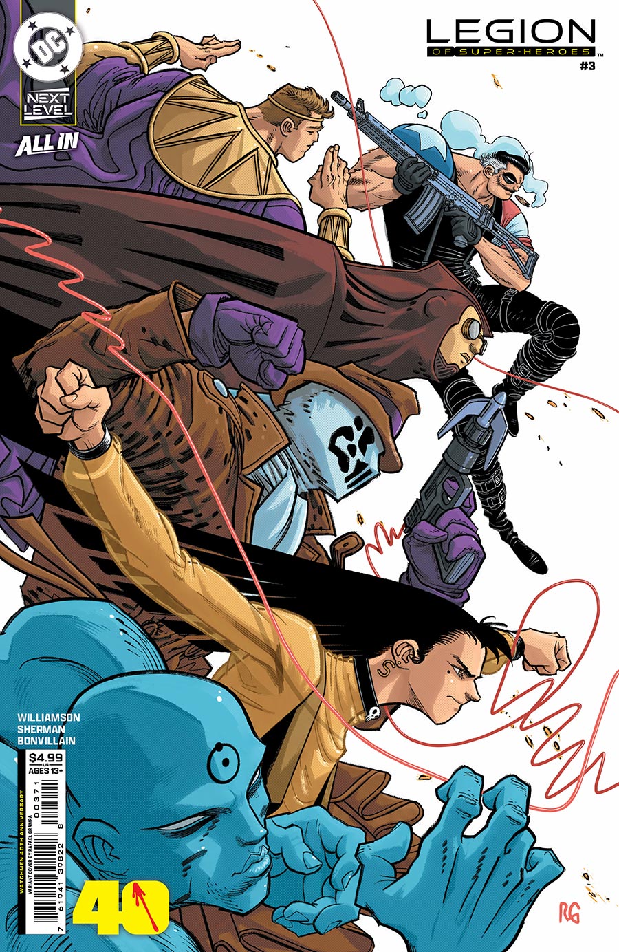 Legion Of Super-Heroes Vol 9 #3 Cover F Variant Rafael Grampa Watchmen 40th Anniversary Card Stock Cover (DC Next Level)