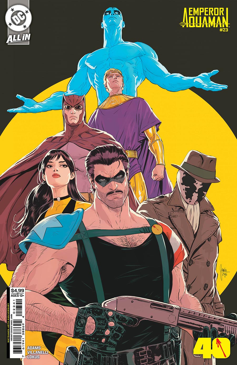 Emperor Aquaman #23 Cover D Variant Mikel Janin Watchmen 40th Anniversary Card Stock Cover (DC All In)