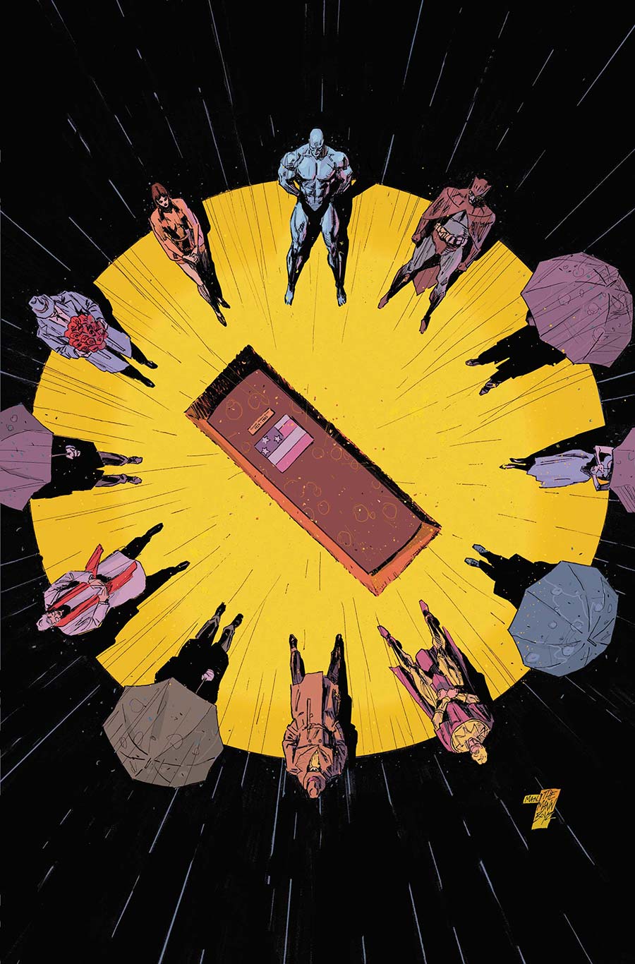 Justice League Unlimited #25 Cover F Variant Clay Mann Watchmen 40th Anniversary Card Stock Cover (DC All In)
