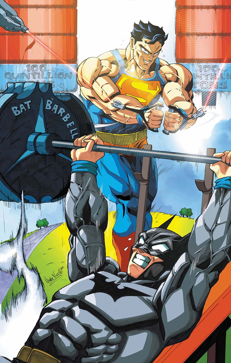 Batman Superman Worlds Finest #57 Cover B Variant Mario Fox Foccillo Card Stock Cover