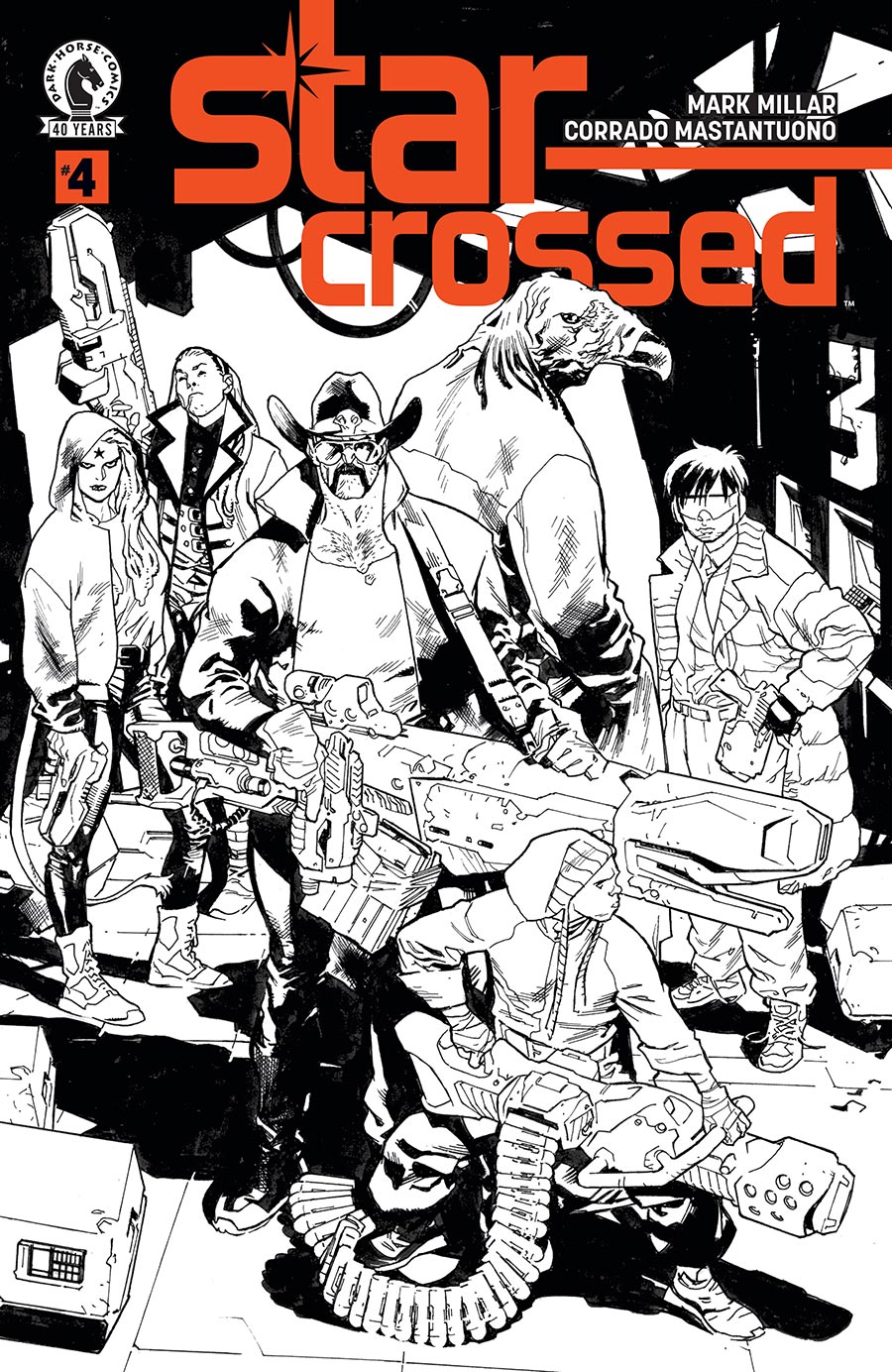 Star-Crossed #4 Cover B Variant Stuart Immonen Black & White Cover