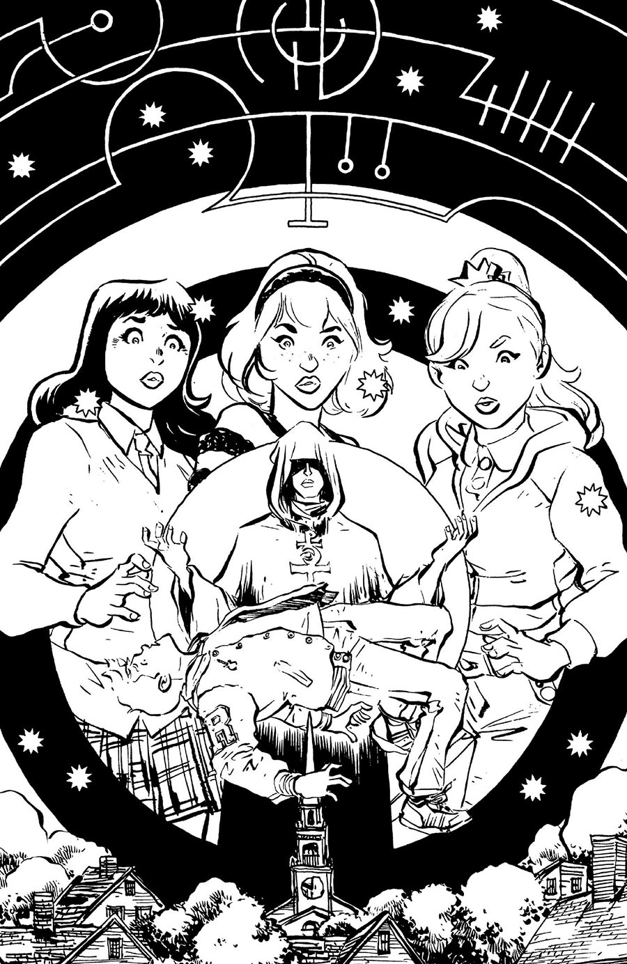 Archie In Hell #1 Cover L Incentive Jesse Lonergan Black & White Cover