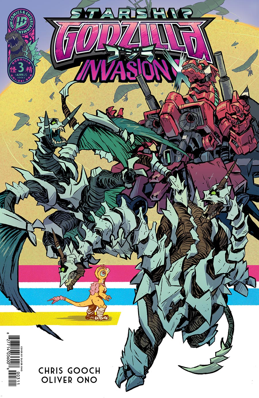 Starship Godzilla Invasion X #3 Cover A Regular Oliver Ono Cover (Kai-Sei Era)