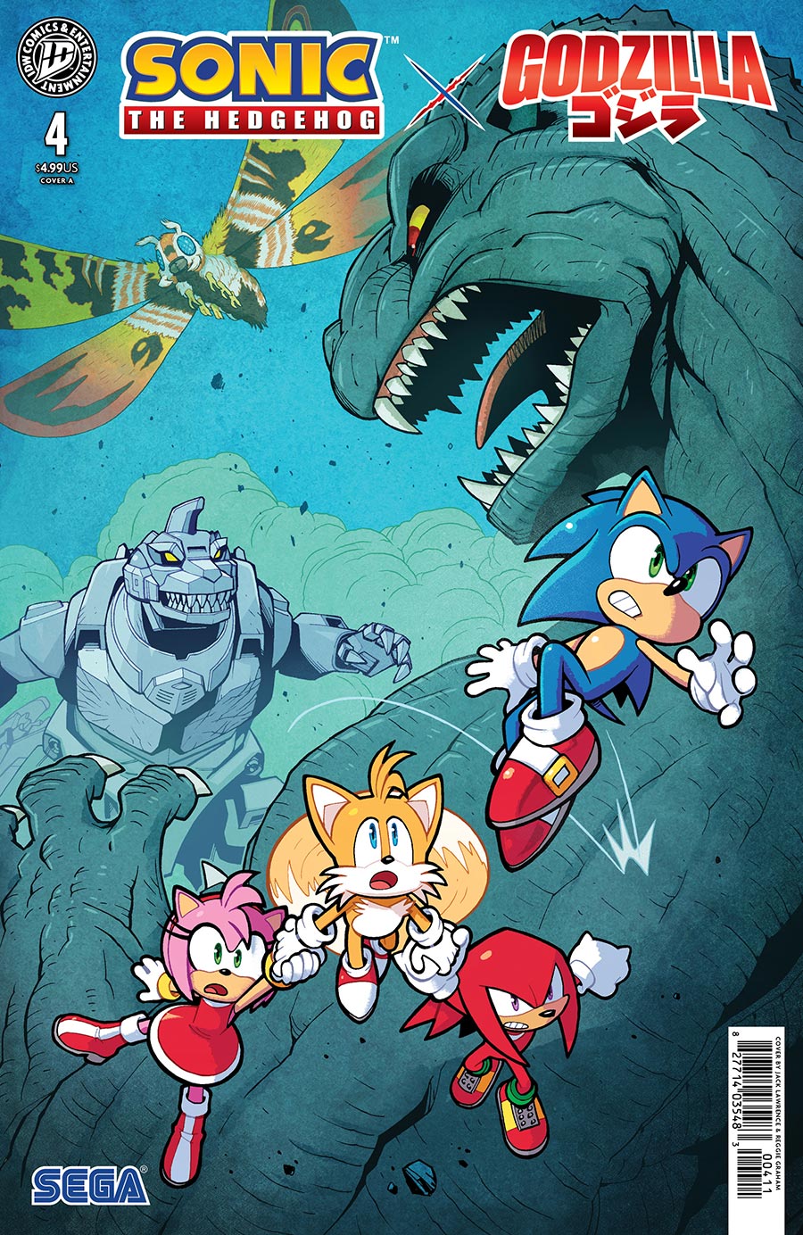 Sonic The Hedgehog X Godzilla #4 Cover A Regular Jack Lawrence Cover