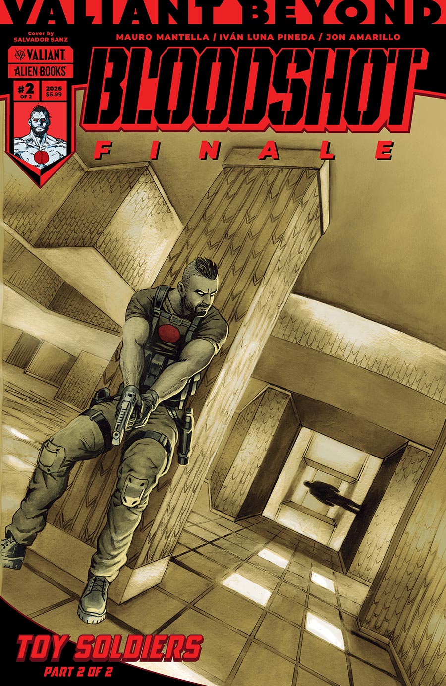 Valiant Beyond Bloodshot #8 Toy Soldiers Part 2 Finale Cover A Regular Salvador Sanz Cover