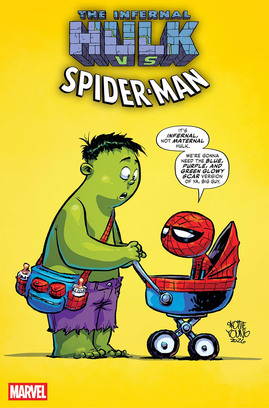 Infernal Hulk vs Spider-Man #1 (One Shot) Cover C Variant Skottie Young Cover (Hulk War Prelude)