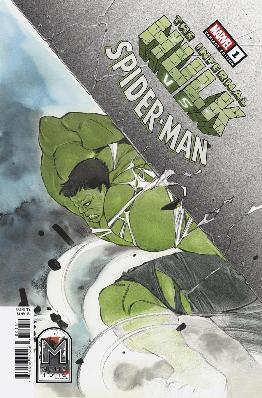 Infernal Hulk vs Spider-Man #1 (One Shot) Cover B Variant Peach Momoko Momo-Tone Cover (Hulk War Prelude)