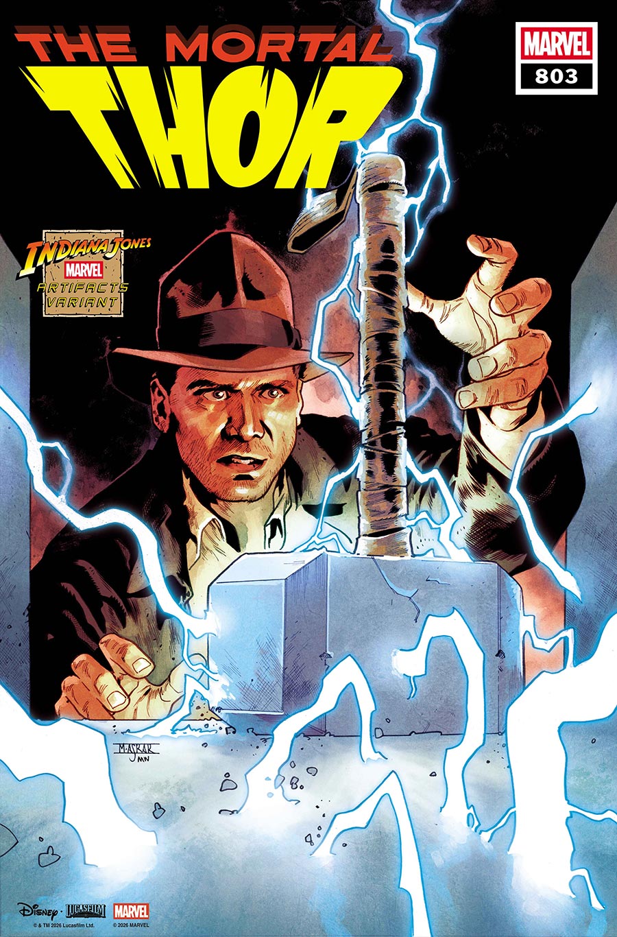 Thor Vol 6 #803 Cover D Variant Mahmud Asrar Indiana Jones Marvel Artifacts Cover