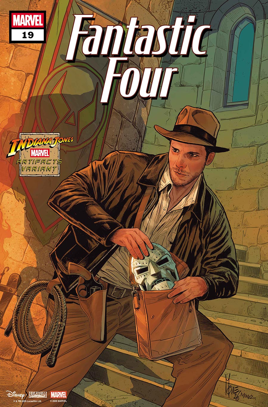 Fantastic Four Vol 8 #19 Cover C Variant Marco Checchetto Indiana Jones Marvel Artifacts Cover