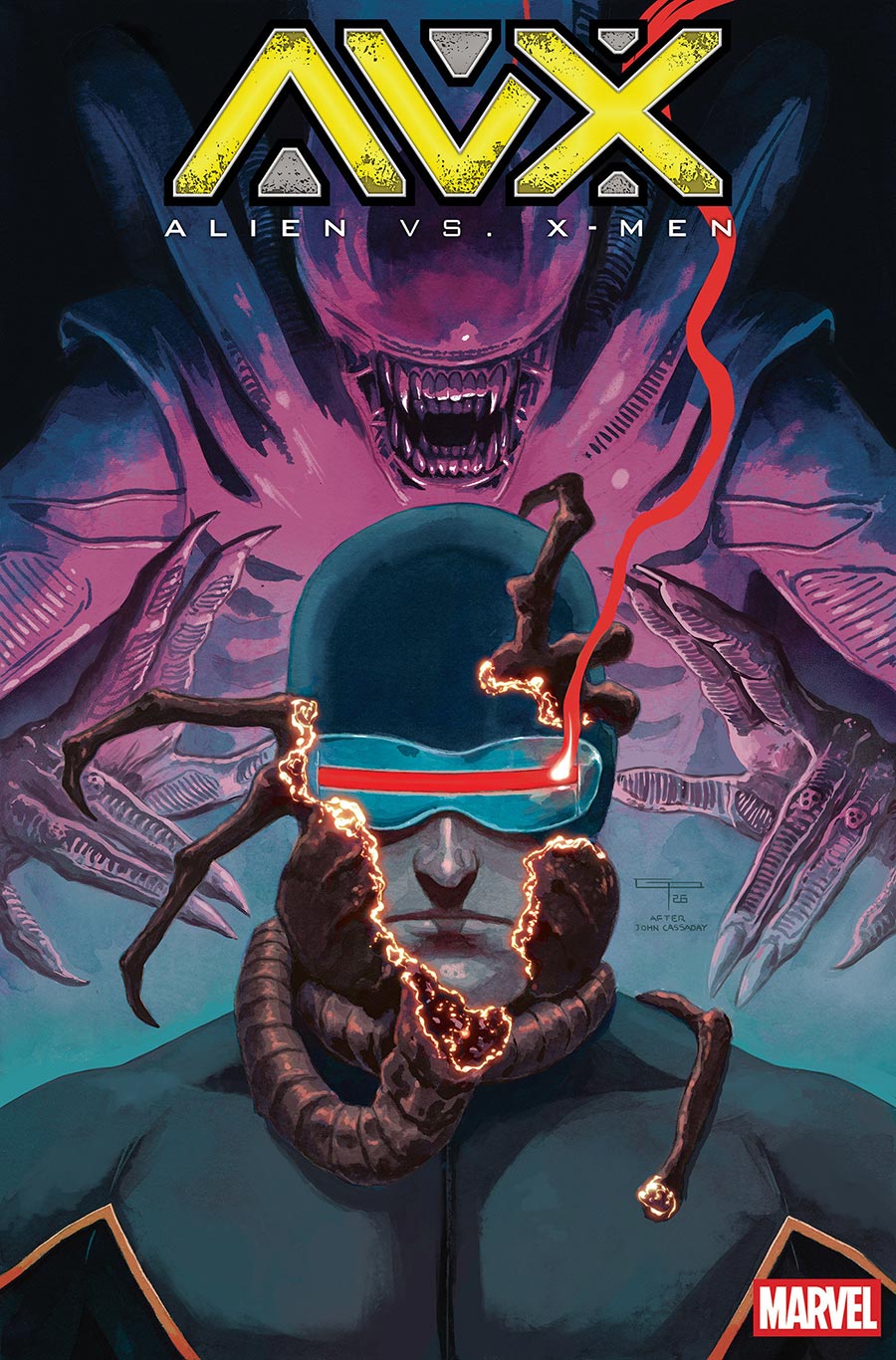Alien vs X-Men #3 Cover B Variant German Peralta Cover