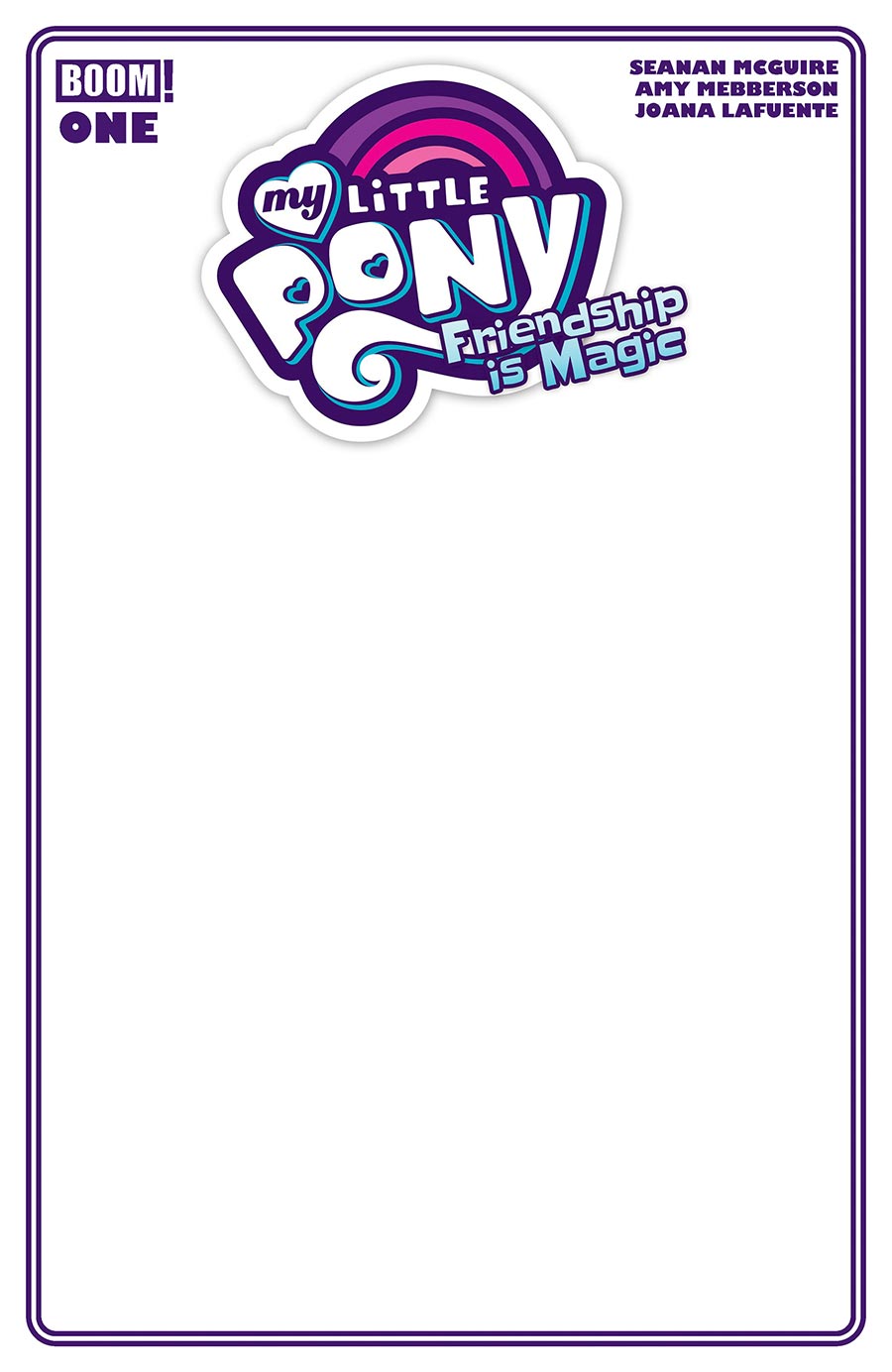 My Little Pony Friendship Is Magic Vol 2 #1 Cover D Variant Blank Cover
