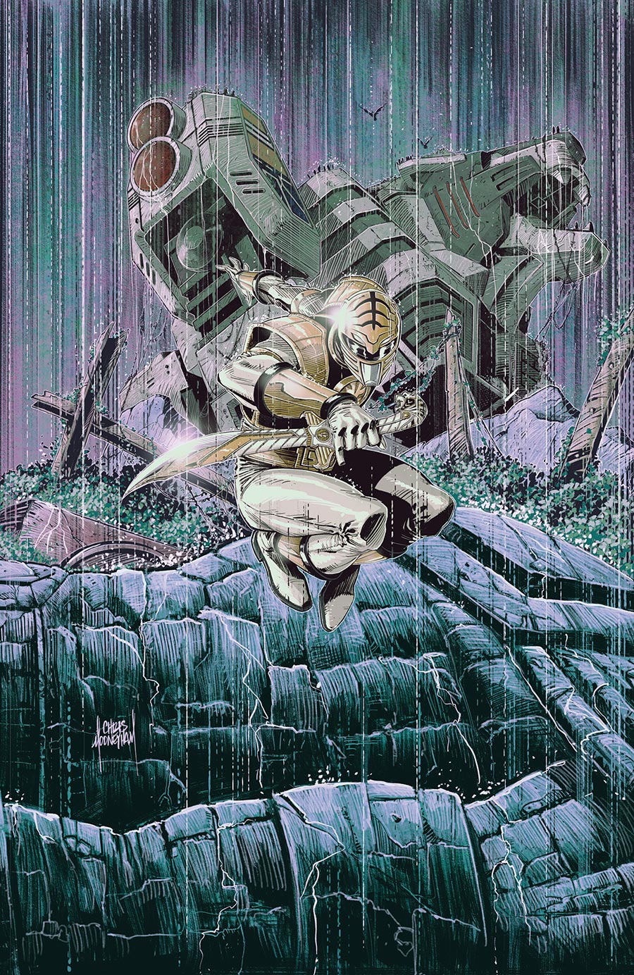 Power Rangers Green #4 Cover C Variant Chris Mooneyham Tommy Oliver Connecting Virgin Card Stock Cover