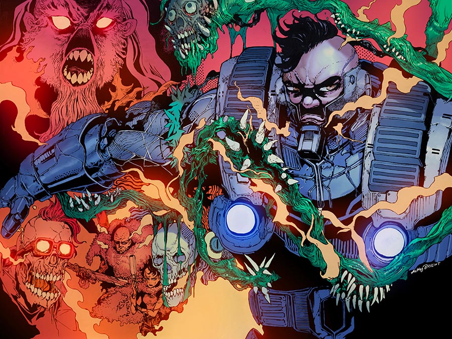 Planet Death #3 Cover D Variant Acky Bright Wraparound Cover