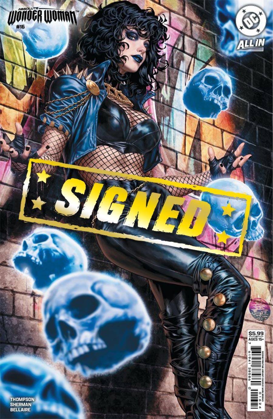 Absolute Wonder Woman #16 Cover H DF 2nd Ptg Variant Cover Signed By Mark Brooks