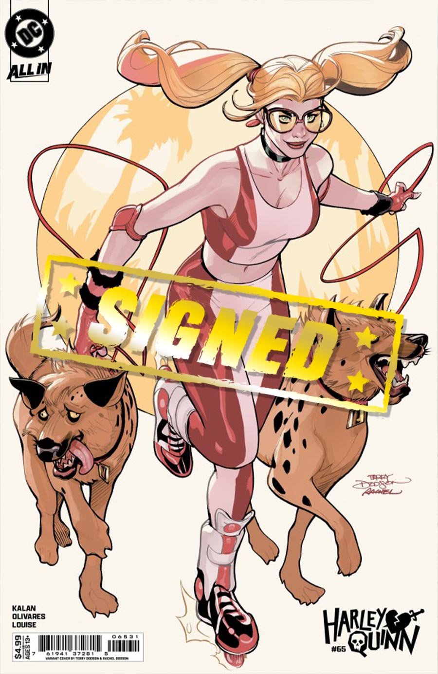 Harley Quinn Vol 4 #65 Cover F DF Variant Cover Signed By Terry Dodson & Rachel Dodson