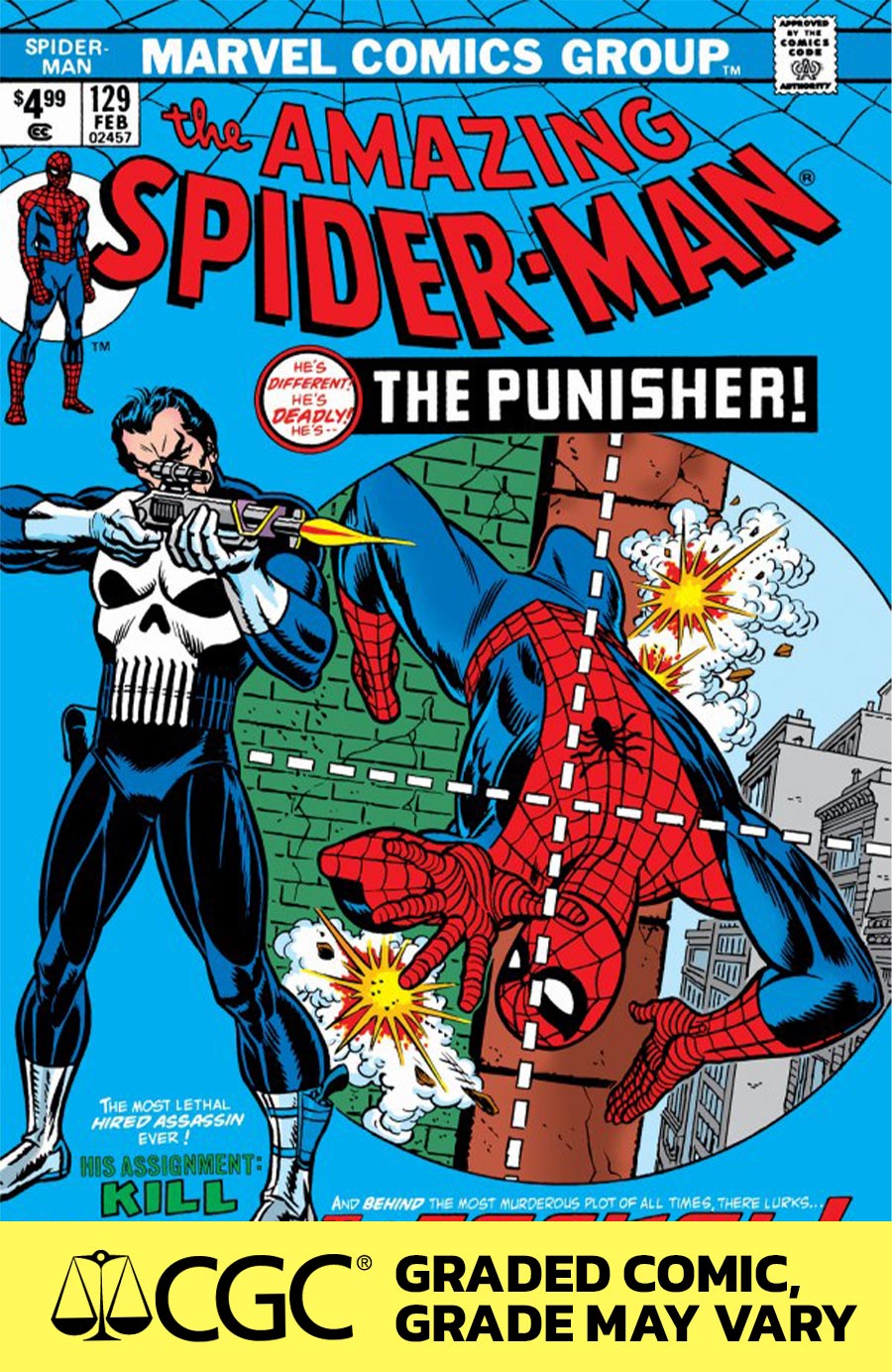 Amazing Spider-Man #129 Cover S Facsimile Edition DF Blue Foil Variant Cover CGC Graded 9.6 Or Higher