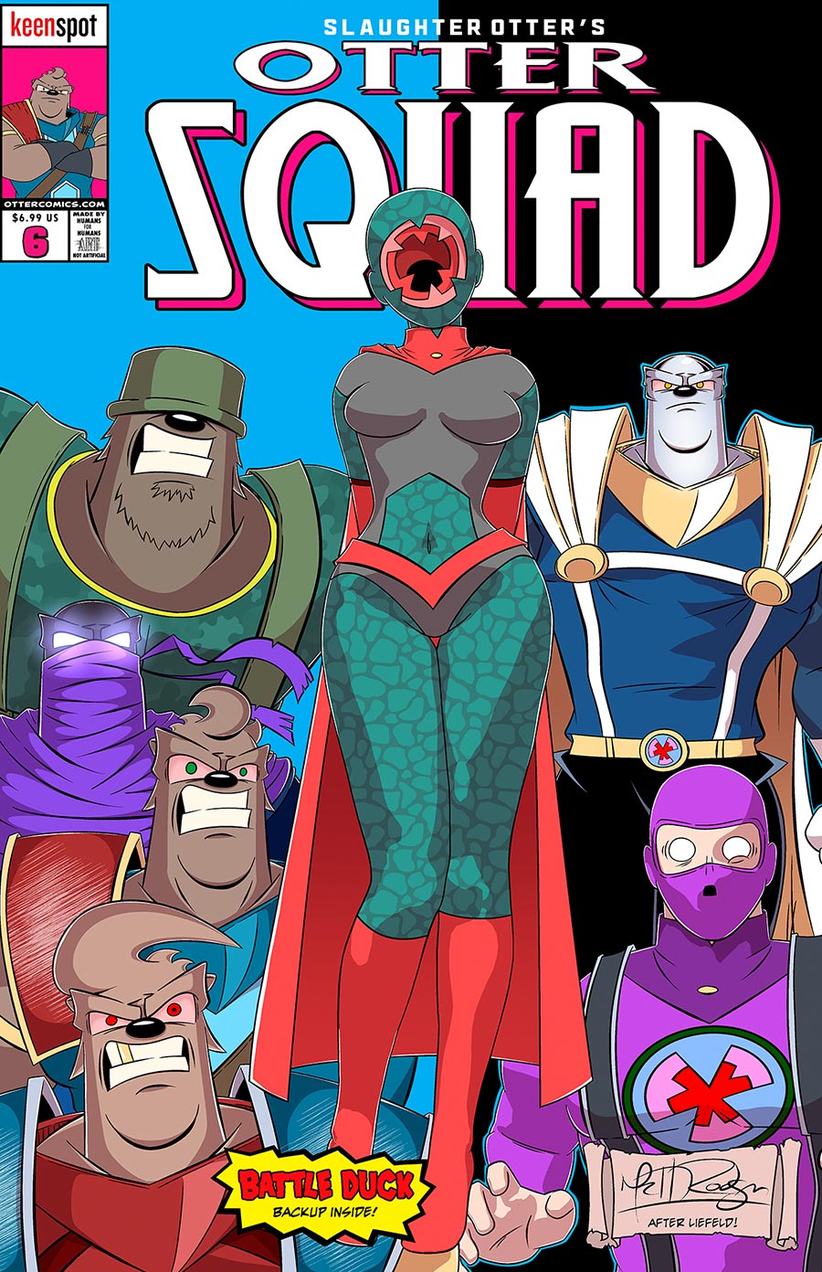 Slaughter Otters Otter Squad #6 Cover C Variant Matt Rodgers New Mutants 98 Homage Cover