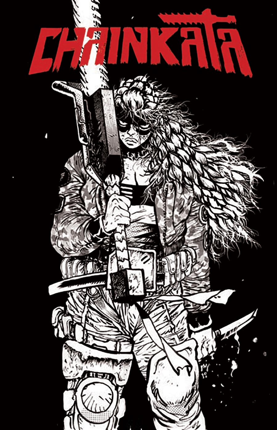 Chainkata #1 Cover B Variant Daniel Warren Johnson Black & White Cover