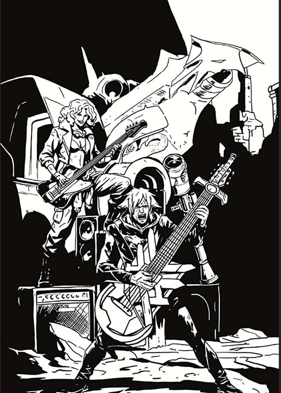 Lost Fantasy #14 Cover D Variant Emmanuel Gervasoni Concert Black & White Card Stock Cover