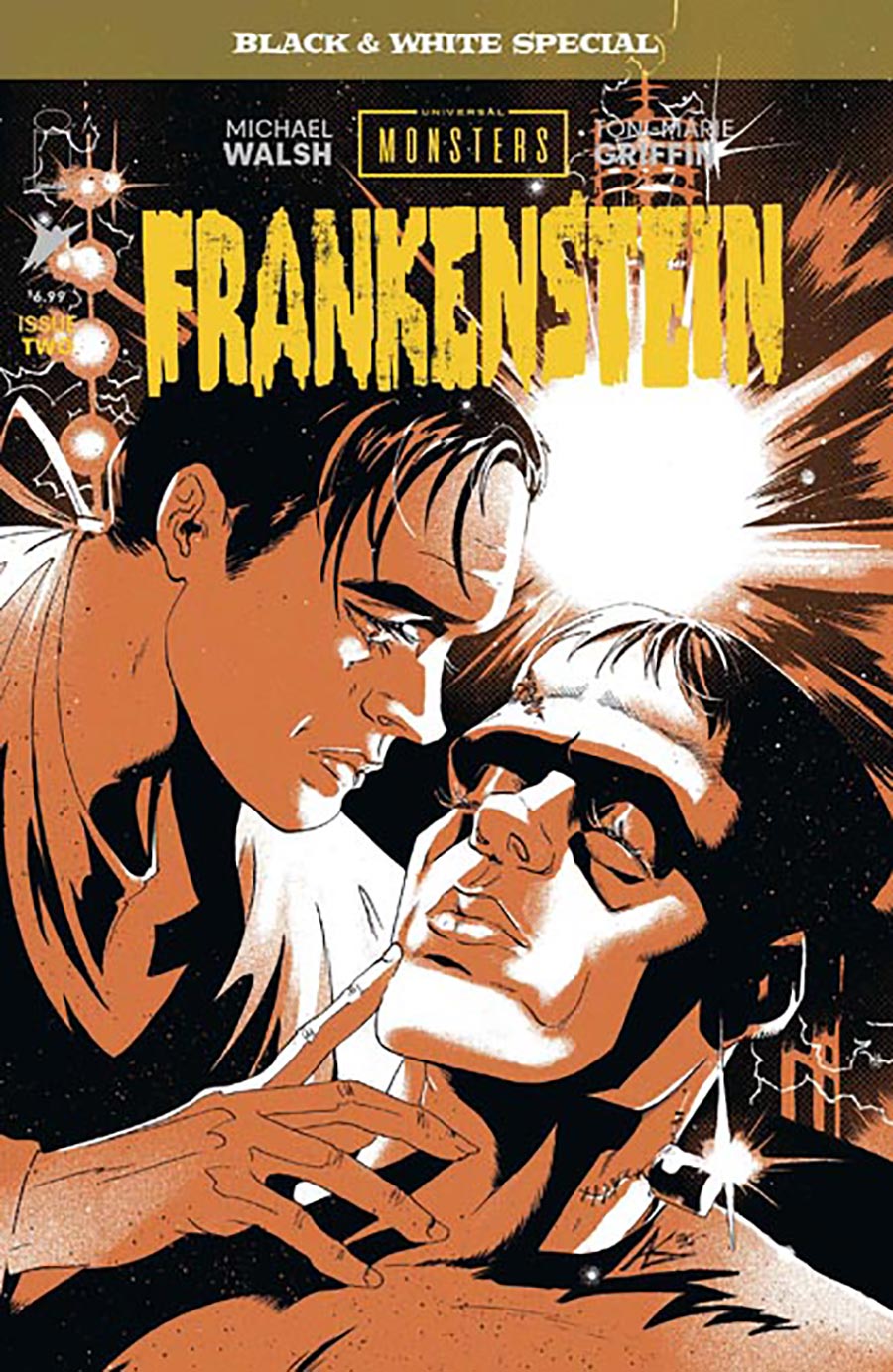 Universal Monsters Frankenstein Black & White Special #2 Cover B Variant AL Kaplan Cover