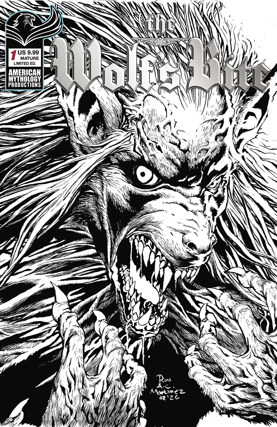Wolfs Bite #1 (One Shot) Cover C Limited Edition Roy Allan Martinez Black & White Cover