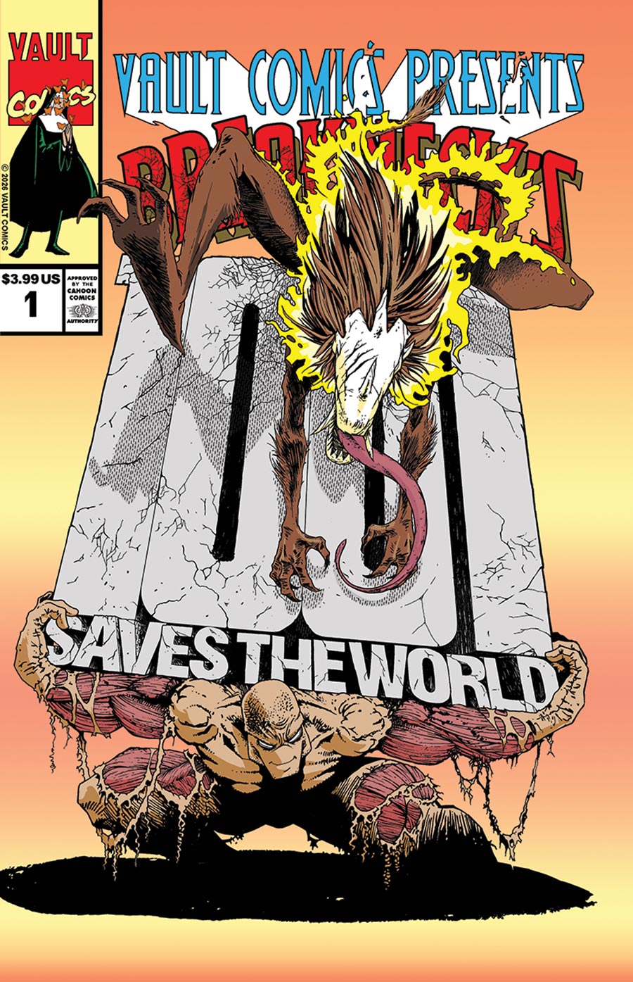 One Zero Zero One Saves The World #1 Cover D Incentive Adam Cahoon Vault Vintage Homage Variant Cover