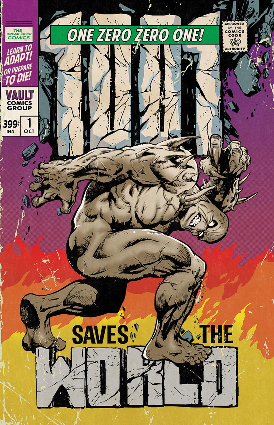 One Zero Zero One Saves The World #1 Cover F Incentive Nathan Gooden Vault Vintage Homage Variant Cover
