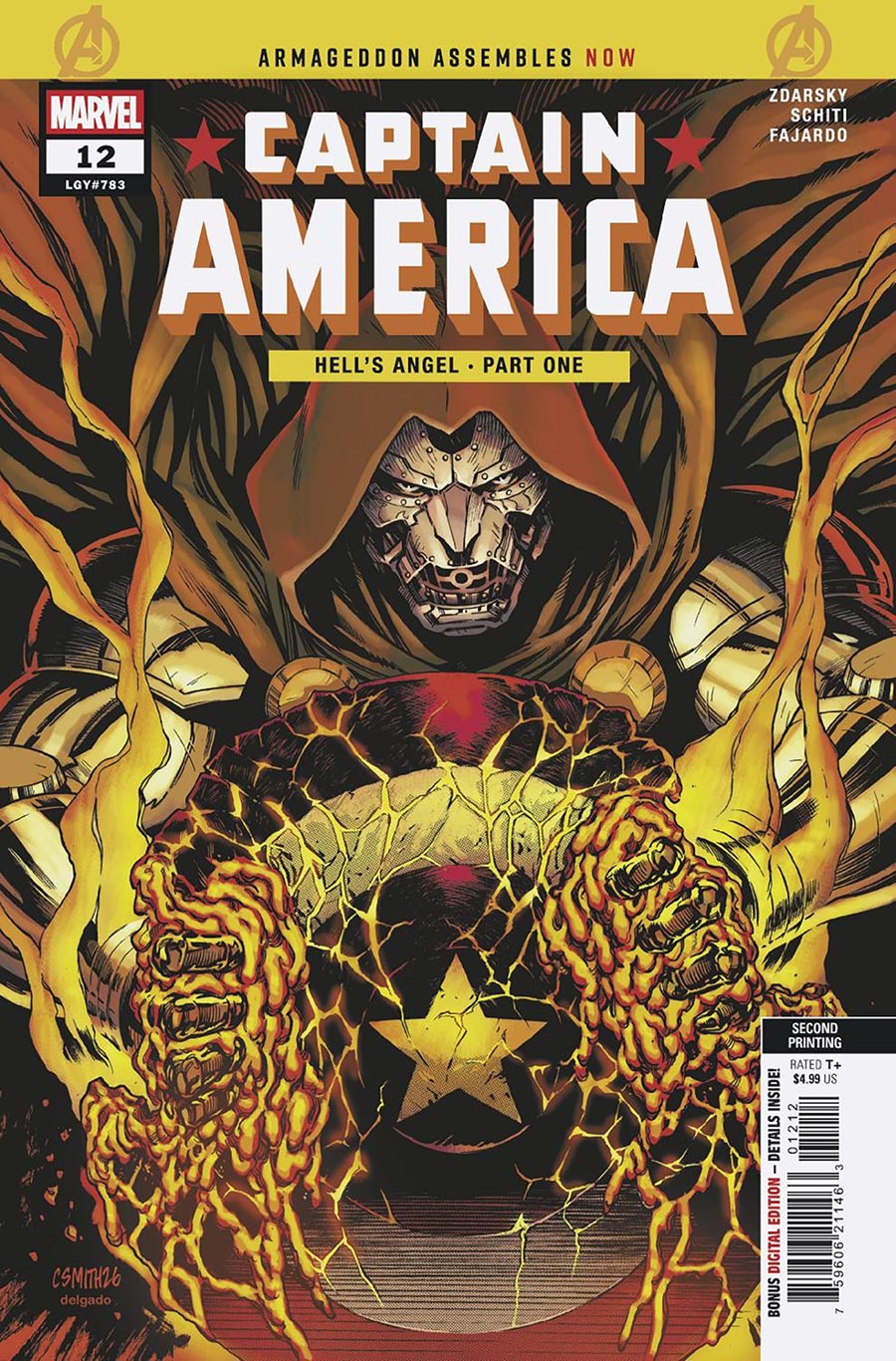 Captain America Vol 11 #12 Cover G 2nd Ptg Cory Smith Variant Cover (Armageddon Tie-In)