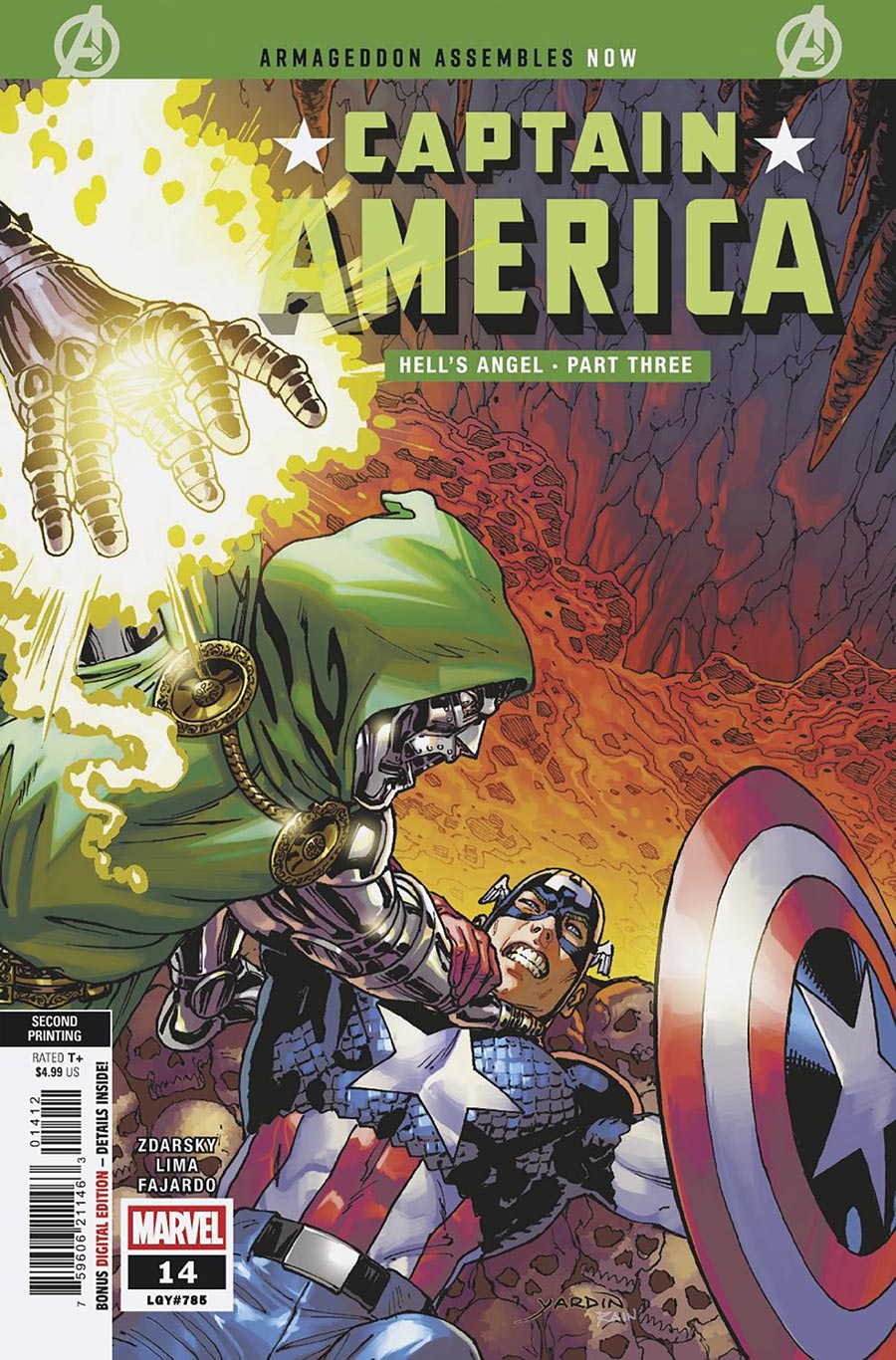 Captain America Vol 11 #14 Cover G 2nd Ptg David Yardin Variant Cover (Armageddon Tie-In)