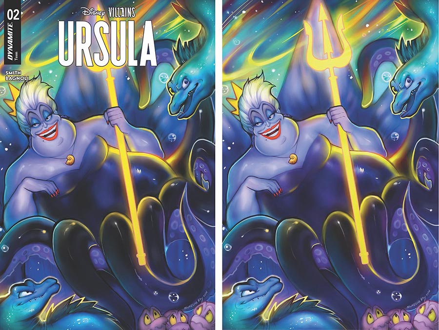 Disney Villains Ursula #2 Cover O & P Dynamite.Com Exclusive Sukesha Ray Trade & Virgin Cover Set (Bundle Of 2)