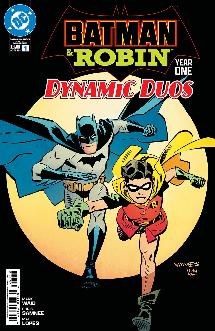 Batman And Robin Year One Dynamic Duos #1 Cover E 2nd Ptg Chris Samnee Recolored Logo Variant Cover