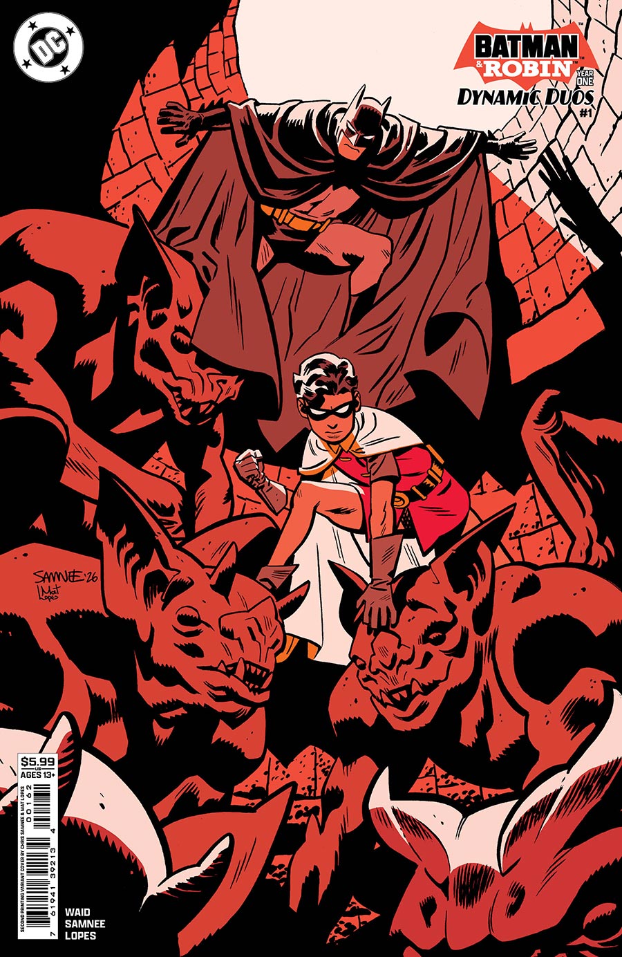 Batman And Robin Year One Dynamic Duos #1 Cover F 2nd Ptg Chris Samnee Card Stock Variant Cover