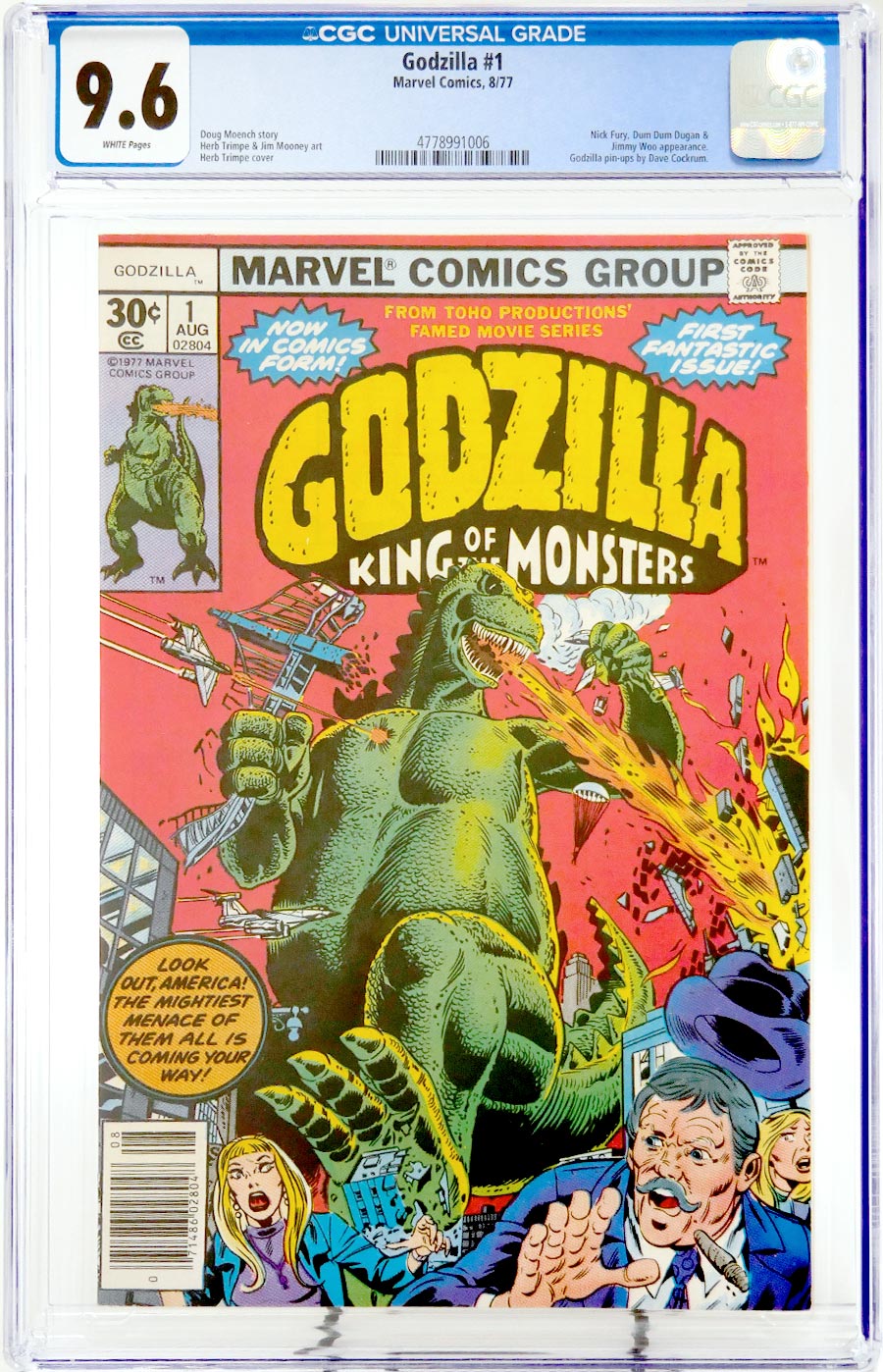 Godzilla King Of The Monsters #1 Cover I Regular 30-Cent Edition CGC 9.6