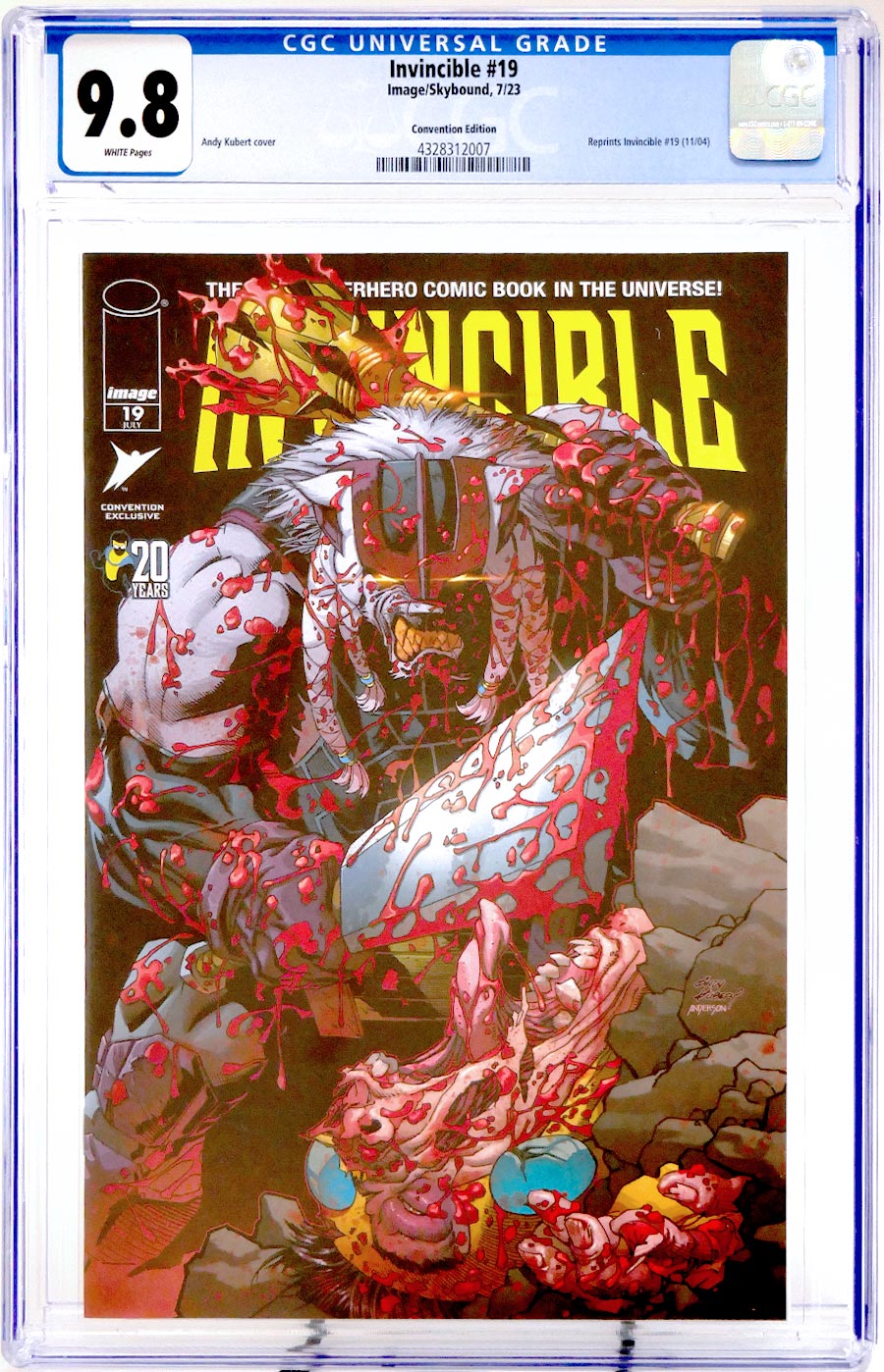 Invincible #19 Cover E Andy Kubert Convention Variant CGC 9.8