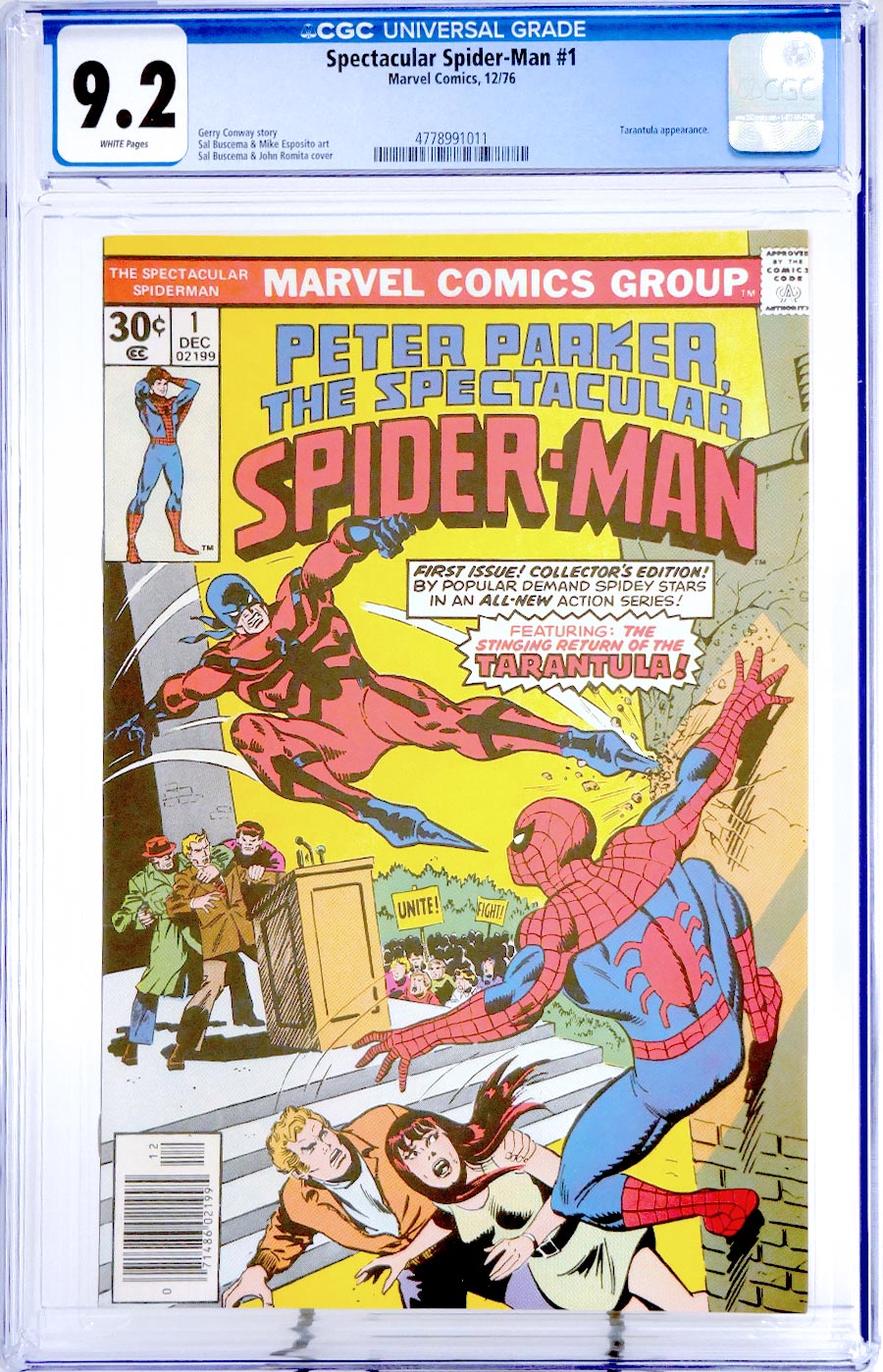 Spectacular Spider-Man #1 Cover G CGC 9.2