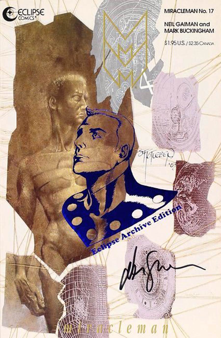 Miracleman #17 Cover D John Totleben Blue Foil Variant Cover With COA