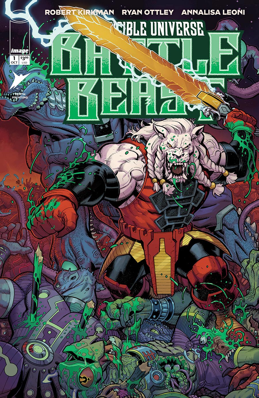 Invincible Universe Battle Beast #1 Cover Z-F 10th Ptg E Nick Bradshaw & Jim Charalampidis Variant Cover