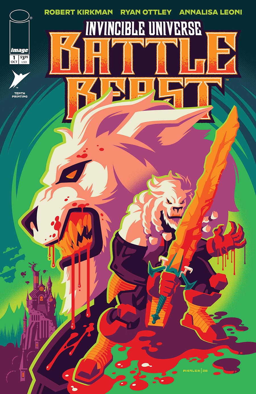 Invincible Universe Battle Beast #1 Cover Z-G 10th Ptg F Tom Whalen Variant Cover