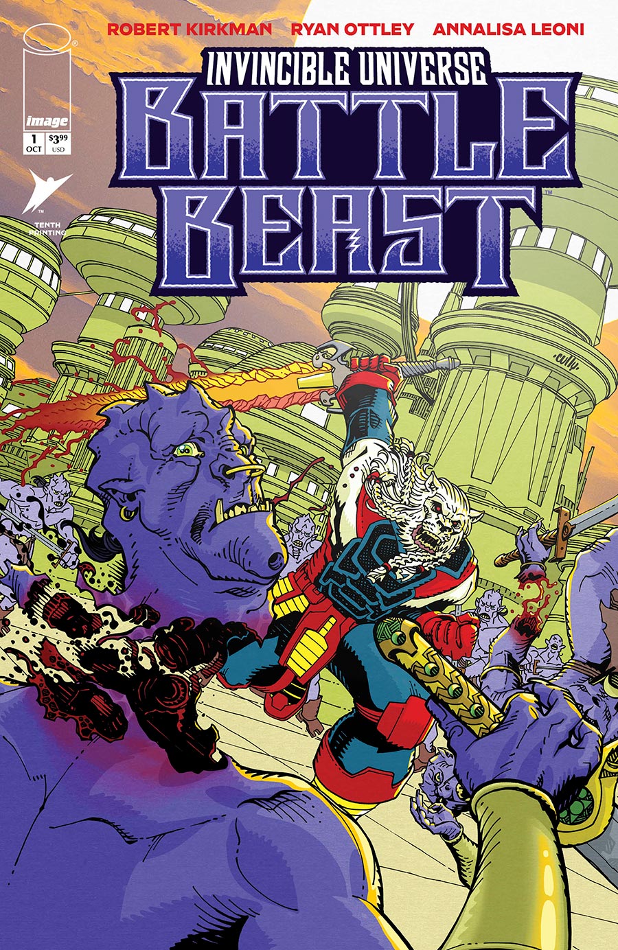 Invincible Universe Battle Beast #1 Cover Z-I 10th Ptg H Cully Hamner Variant Cover