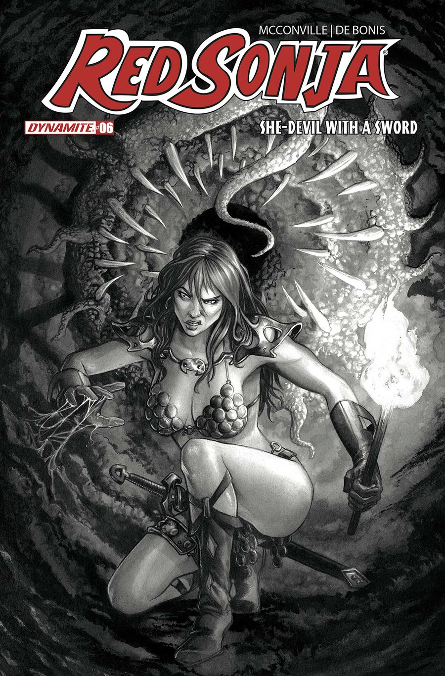 Red Sonja She-Devil With A Sword #6 Cover N Incentive Mike Rooth Black & White Virgin Cover