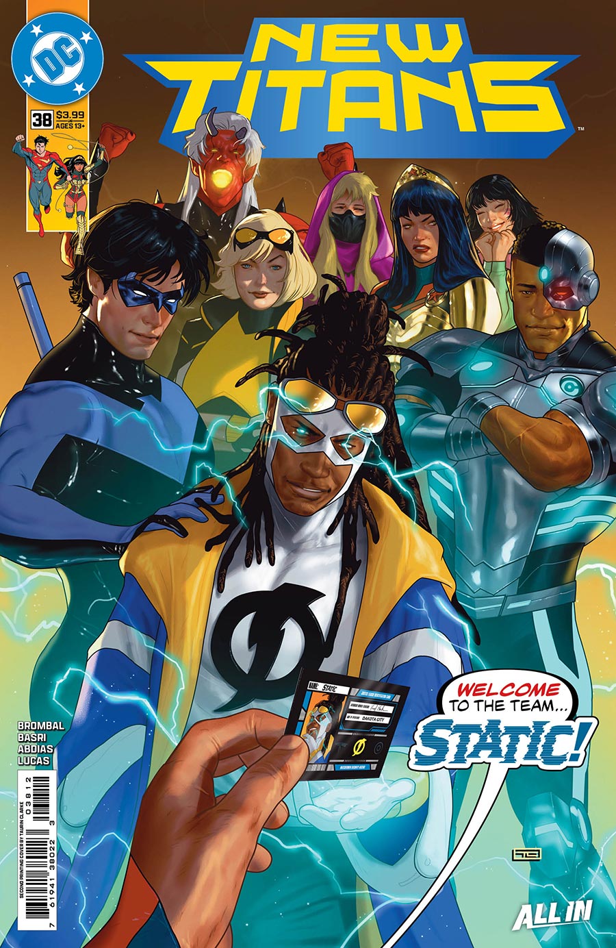 New Titans Vol 2 #38 Cover F 2nd Ptg A Taurin Clarke Logo Color Variant Cover (DC All In)