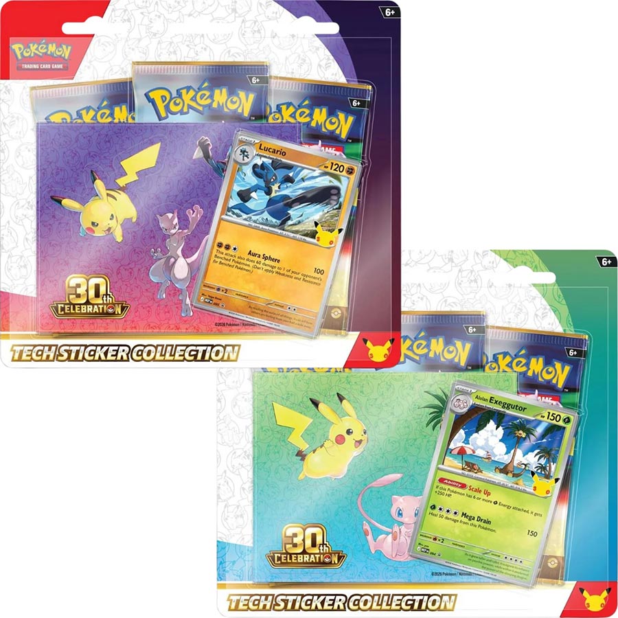 Pokemon 30th Celebration Tech Sticker Collection (Filled Randomly)