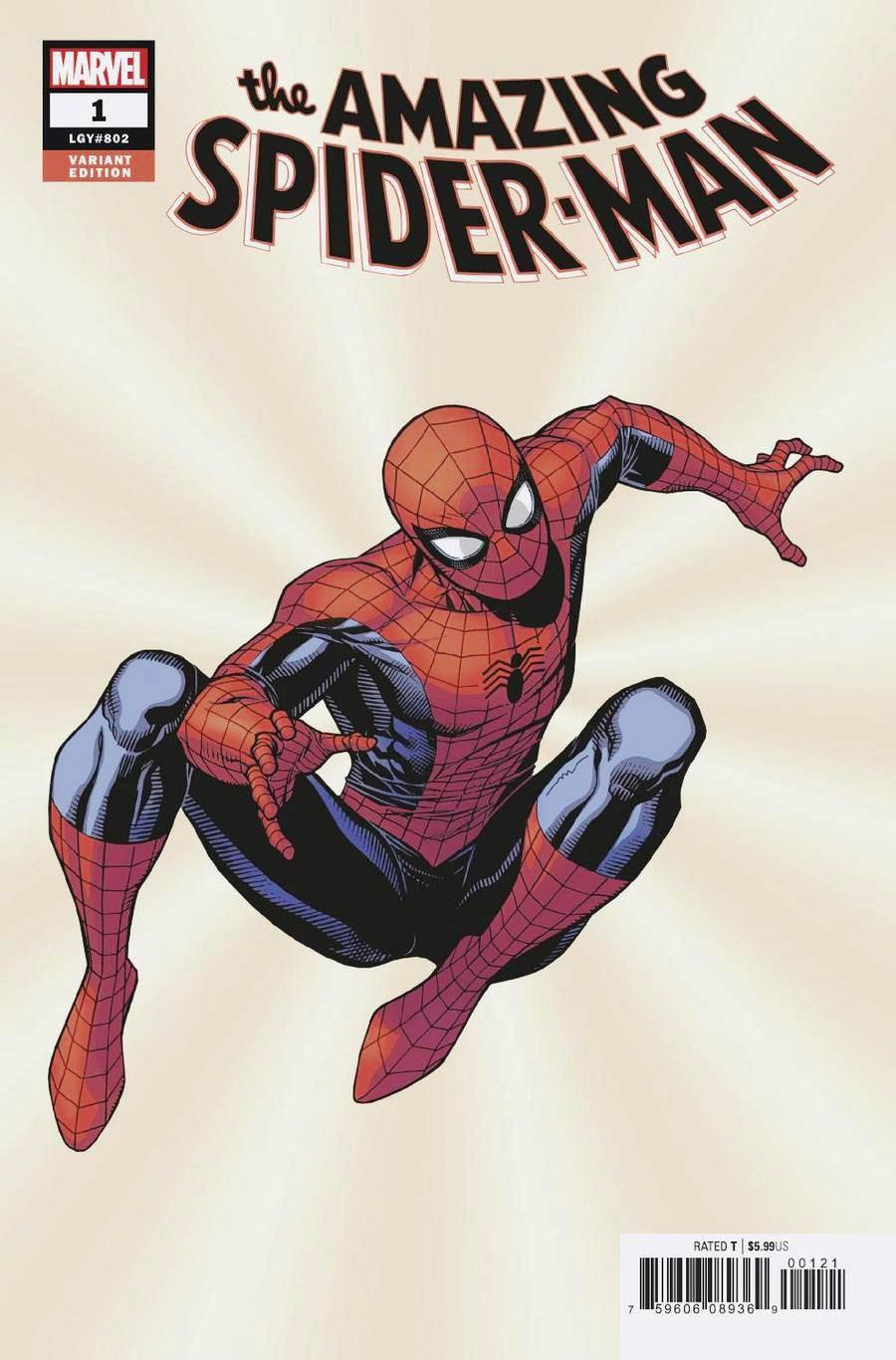 Amazing Spider-Man Vol 5 #1 Cover Z-Z-D Variant Jim Cheung Cover Signed By Nick Spencer No COA